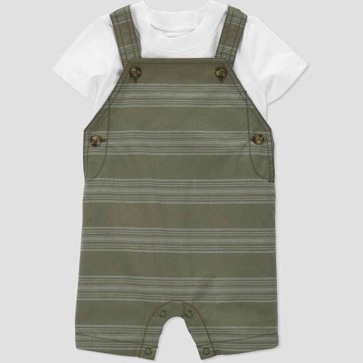 Carter's Just One You®️ Baby Boys' Striped Top & Bottom Set - Green | Target