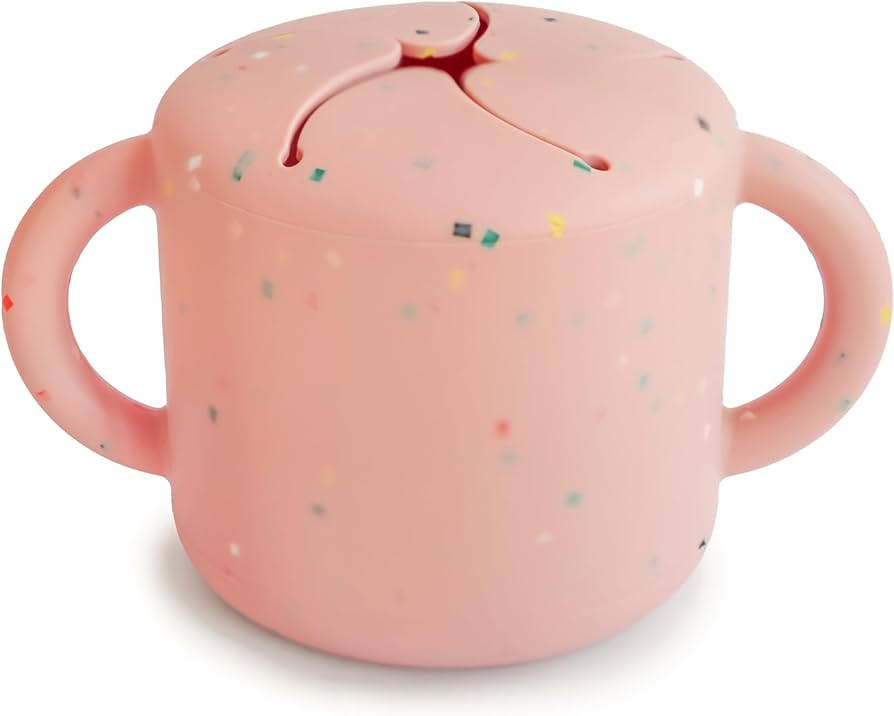 mushie Silicone Snack Cup | Spill Proof Food Container for Toddler and Baby (Powder Pink Confetti... | Amazon (US)