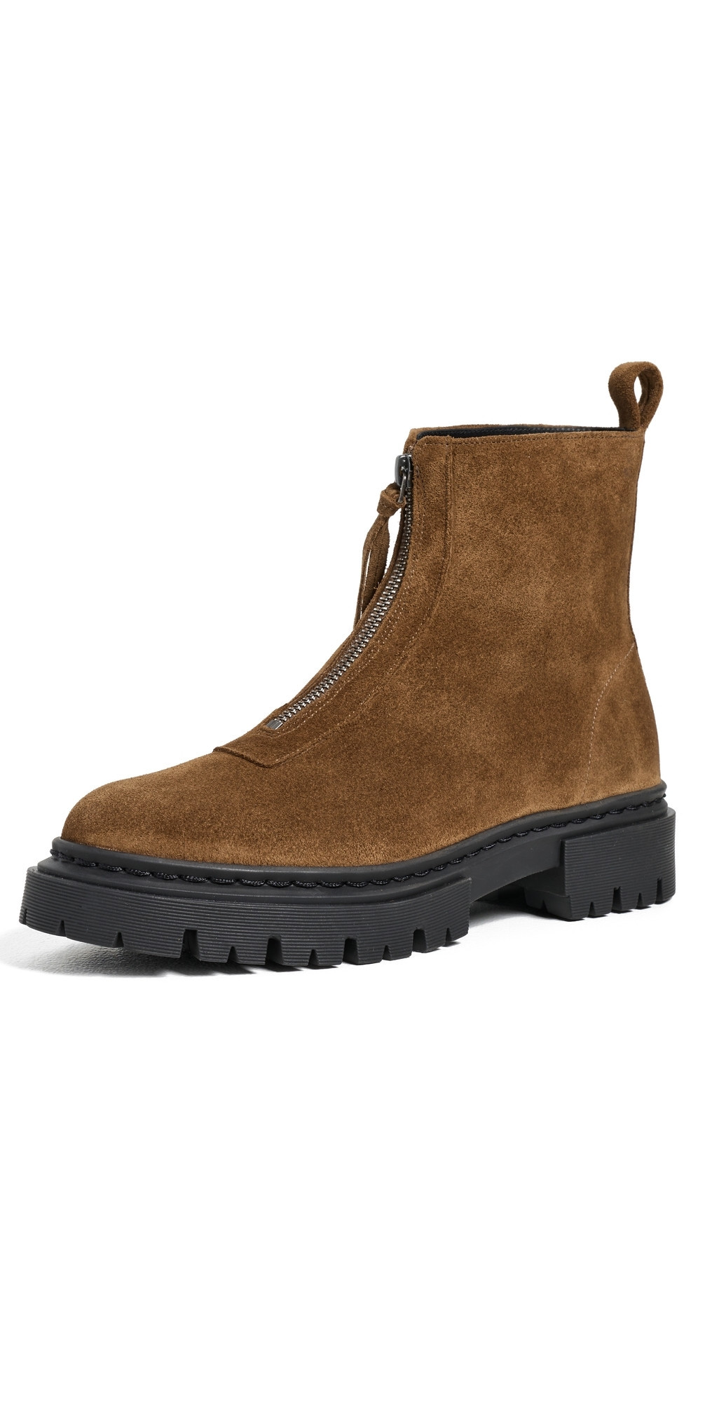 STAUD Miles Suede Zip Ankle Boots Cigar 41 | Shopbop