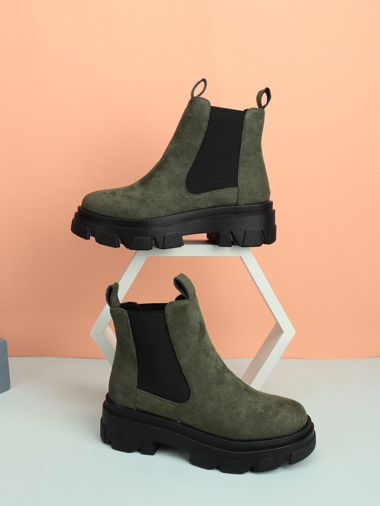 Slip On Faux Suede Chelsea Boots | SHEIN