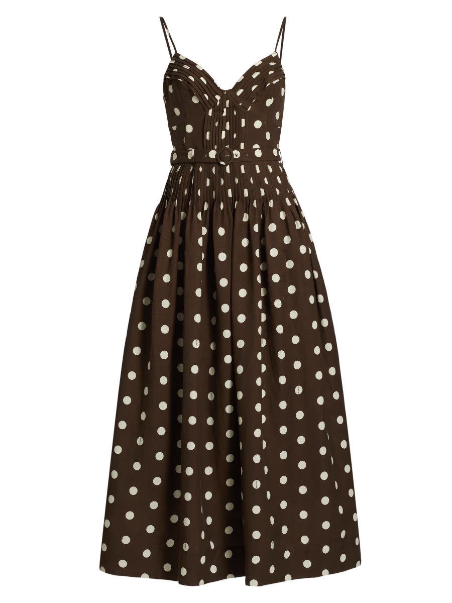 Mireille Polka Dot Fit & Flare Cocktail Dress | Saks Fifth Avenue