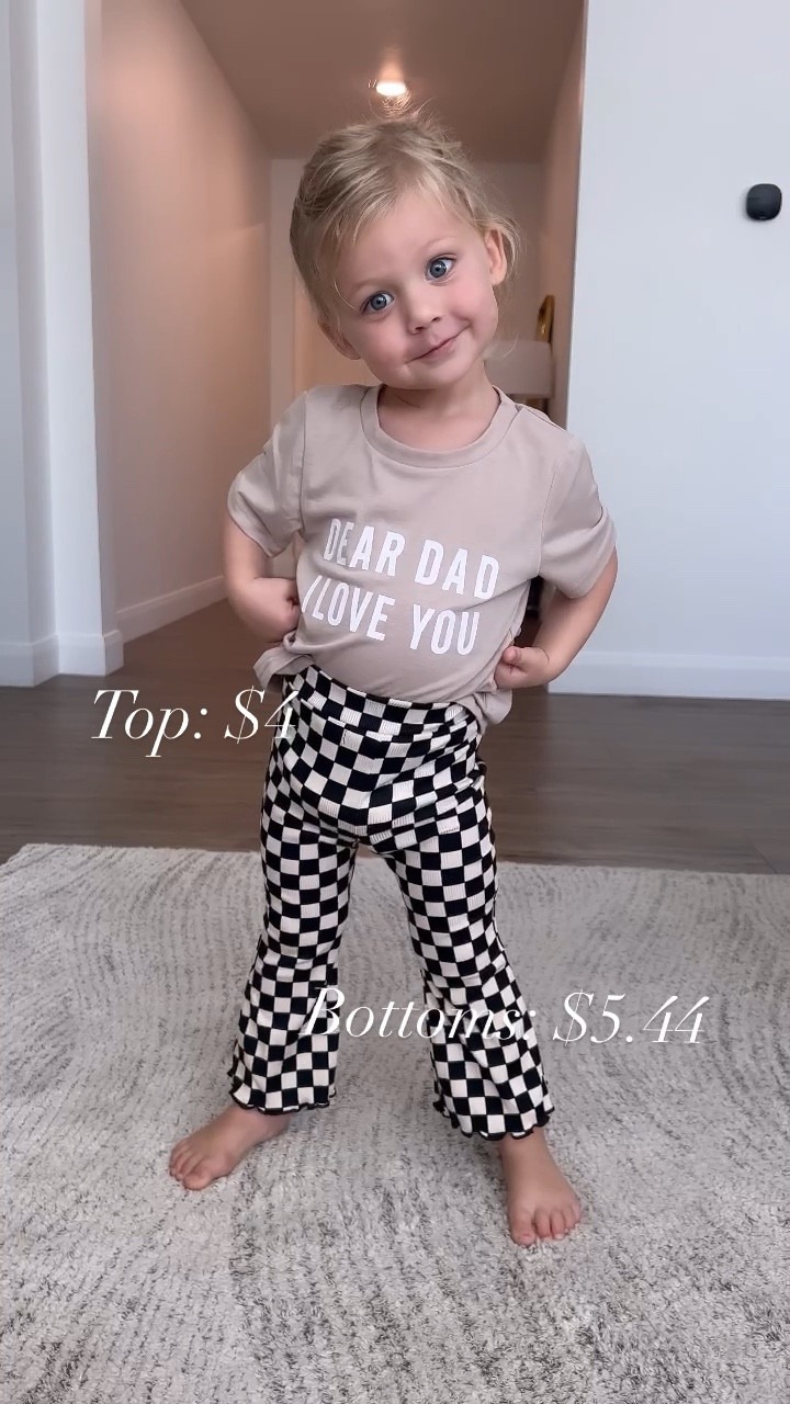 Such cute toddler finds! My toddler is 2 1/2! 
Sizing: 
Tee: 4Y
Flare pants: 2Y (wish i did a 3T)
Dress set: 3-4Y
Tee: 4Y
Jacket: 4Y
Dress: 3-4Y

#LTKfit #LTKSeasonal #LTKkids