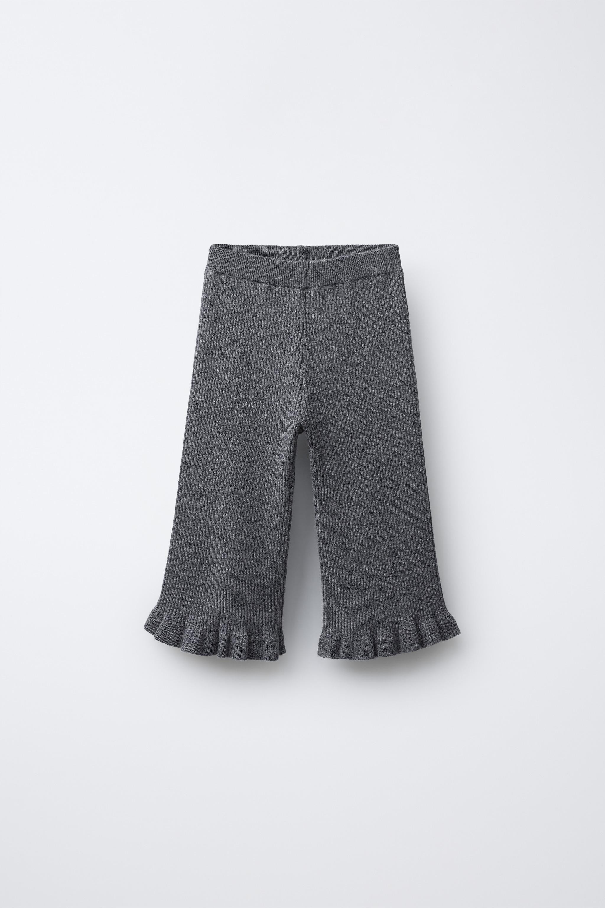 KNIT RUFFLE PANTS | Zara US