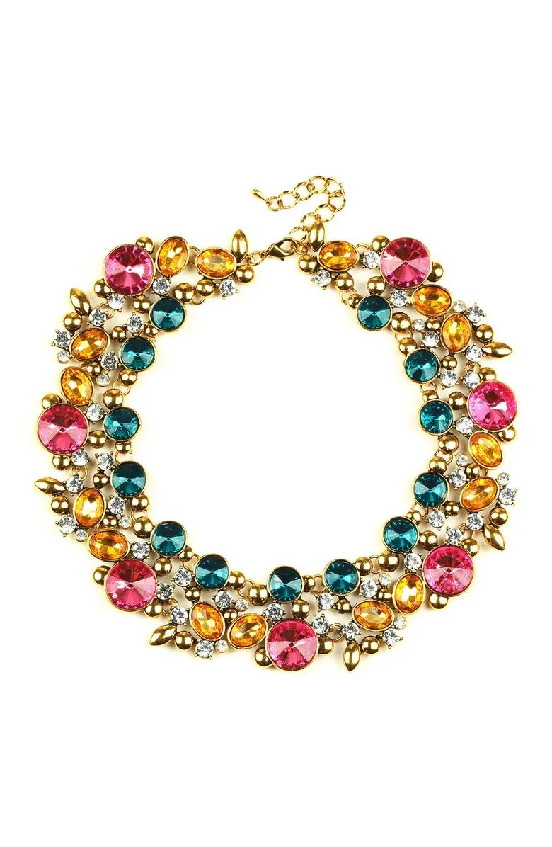 EYE CANDY LOS ANGELES Clementine Multicolored Enamel Chunky Collar Necklace | Nordstromrack | Nordstrom Rack