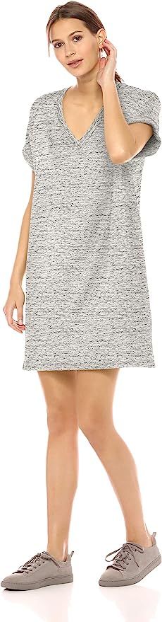 Amazon Brand - Daily Ritual Women's Supersoft Terry Deep V-Neck Roll-Sleeve Dress | Amazon (US)