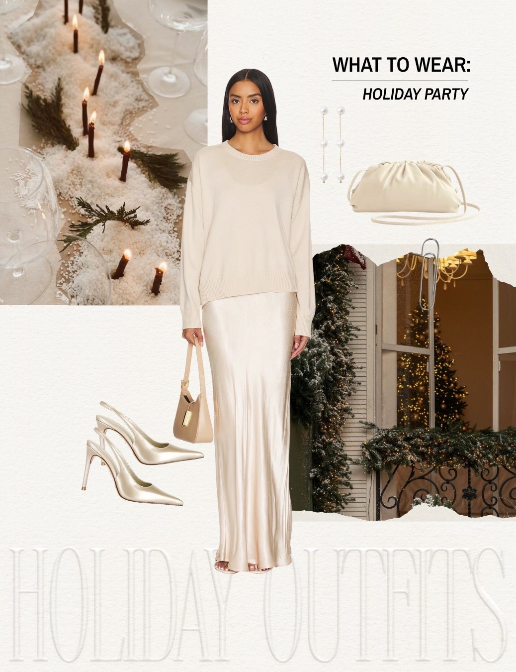 Holiday party outfit inspo!!

Christmas dinner, holiday outfits, New Year’s Eve, cream fashion, silk, holiday party, New York Christmas, comfy Christmas outfit, fancy dinner date, white Christmas
