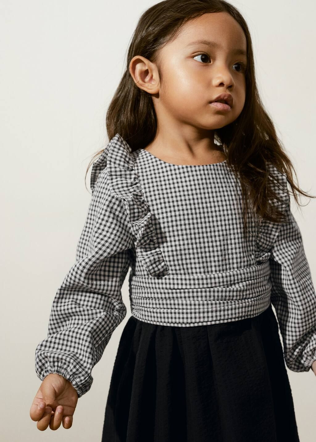 Frill cotton dress -  Girls | Mango Kids USA | MANGO (US)