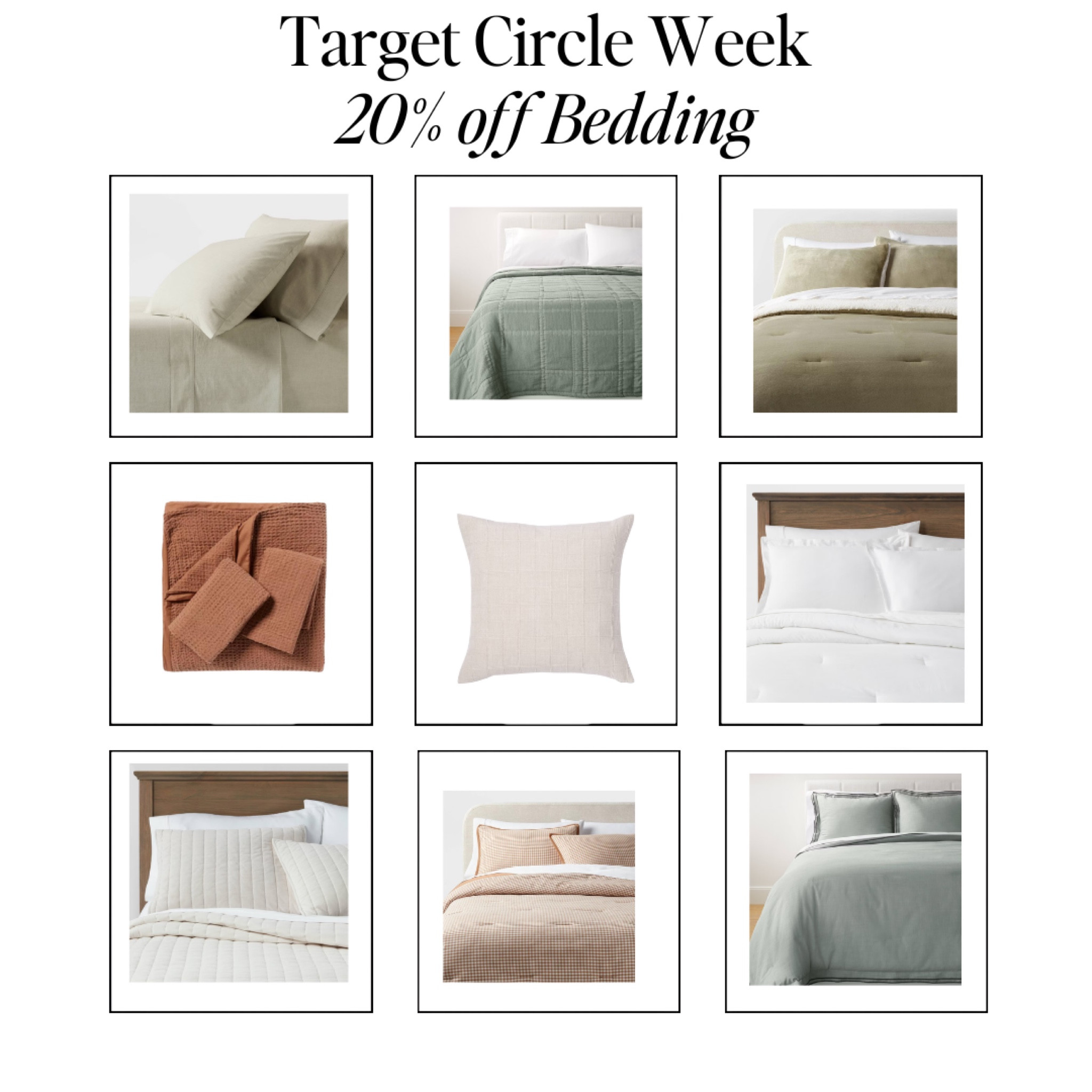 #ad @Target Circle Week is here, and it's time to refresh your bedroom for less! 🛏✨ All Threshold bedding is 20% off, so you can snag cozy comforters, stylish sheets, and fluffy pillows at a steal. 💤 Don't sleep on these deals—they won’t last long! Which one are you adding to your cart? #Target #TargetCircleWeek #TargetPartner @TargetStyle