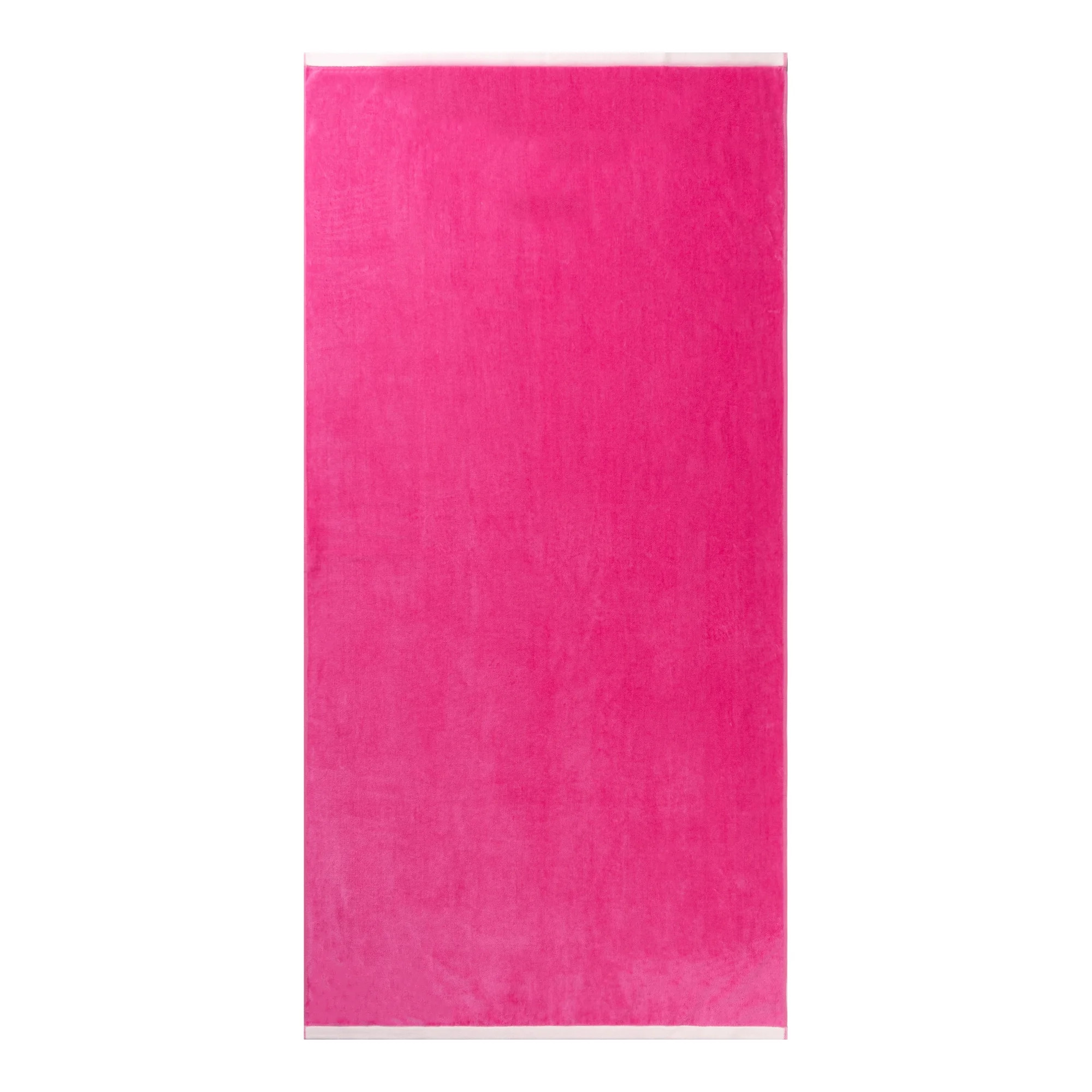 Mainstays Summer Vibes Cotton-Blend Beach Towel, 72 x 36 in, Reversible Magenta - Walmart.com | Walmart (US)