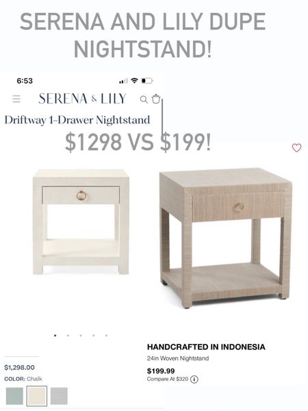 INSANE Serena and Lily dupe - save of $1000 on this nightstand! 

#LTKhome