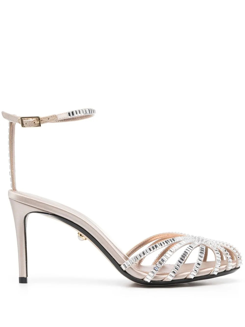 Alevì 90mm Embellished Caged Sandals - Farfetch | Farfetch Global