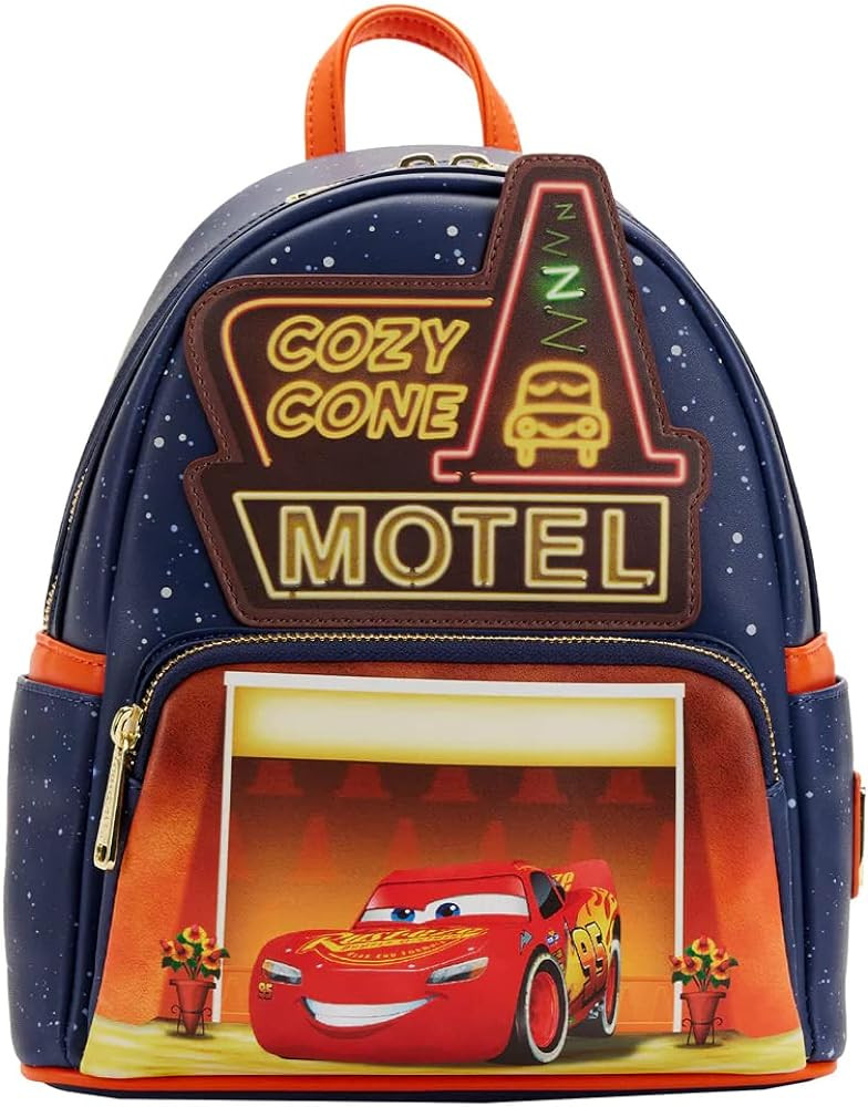 Loungefly Disney Pixar Moments Cars Cozy Cone Womens Double Strap Shoulder Bag Purse | Amazon (US)