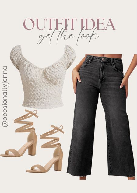 Shop the look from Amazon! 

Denim, pants, tops, date night, heels, shoes 

#LTKStyleTip #LTKShoeCrush #LTKFindsUnder100