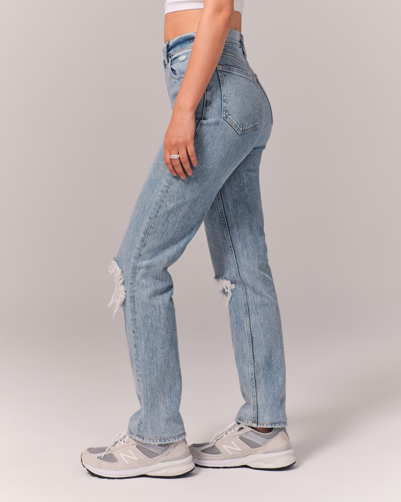 Women's Ultra High Rise 90s Straight Jean | Women's Bottoms | Abercrombie.com | Abercrombie & Fitch (US)