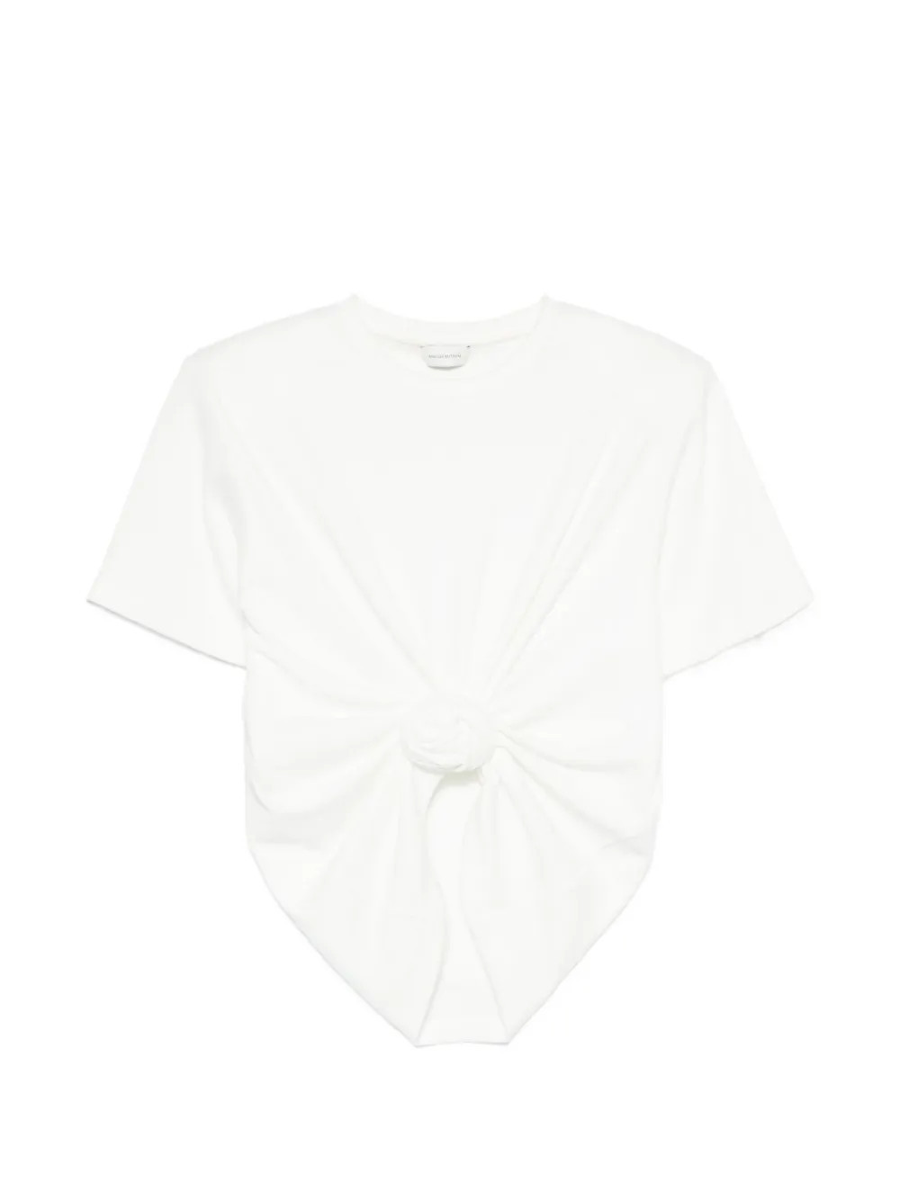 Magda Butrym knot-detail T-shirt - White | Farfetch Global