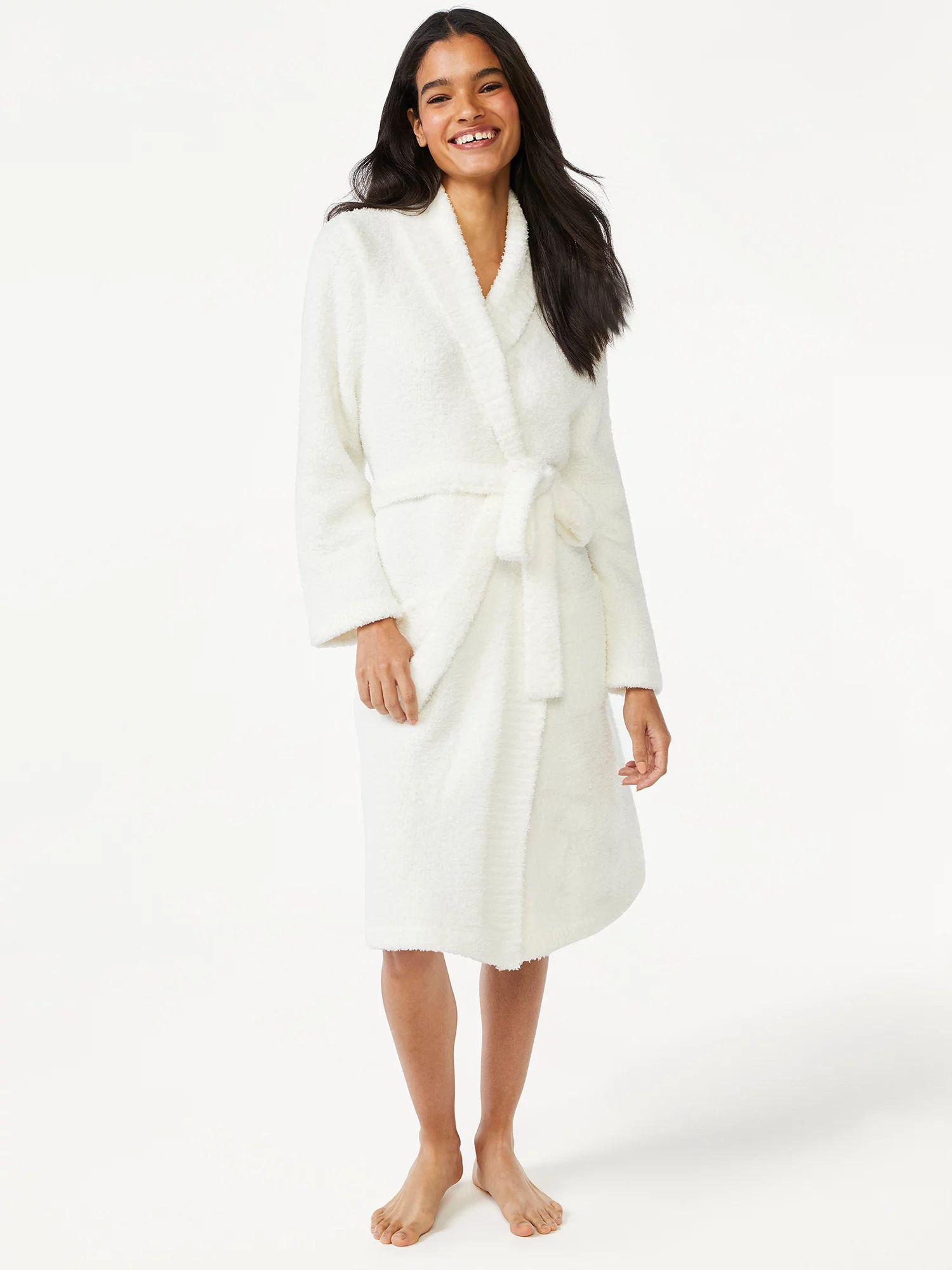 Joyspun Women's Sweater Knit Robe, Sizes up to 3X - Walmart.com | Walmart (US)