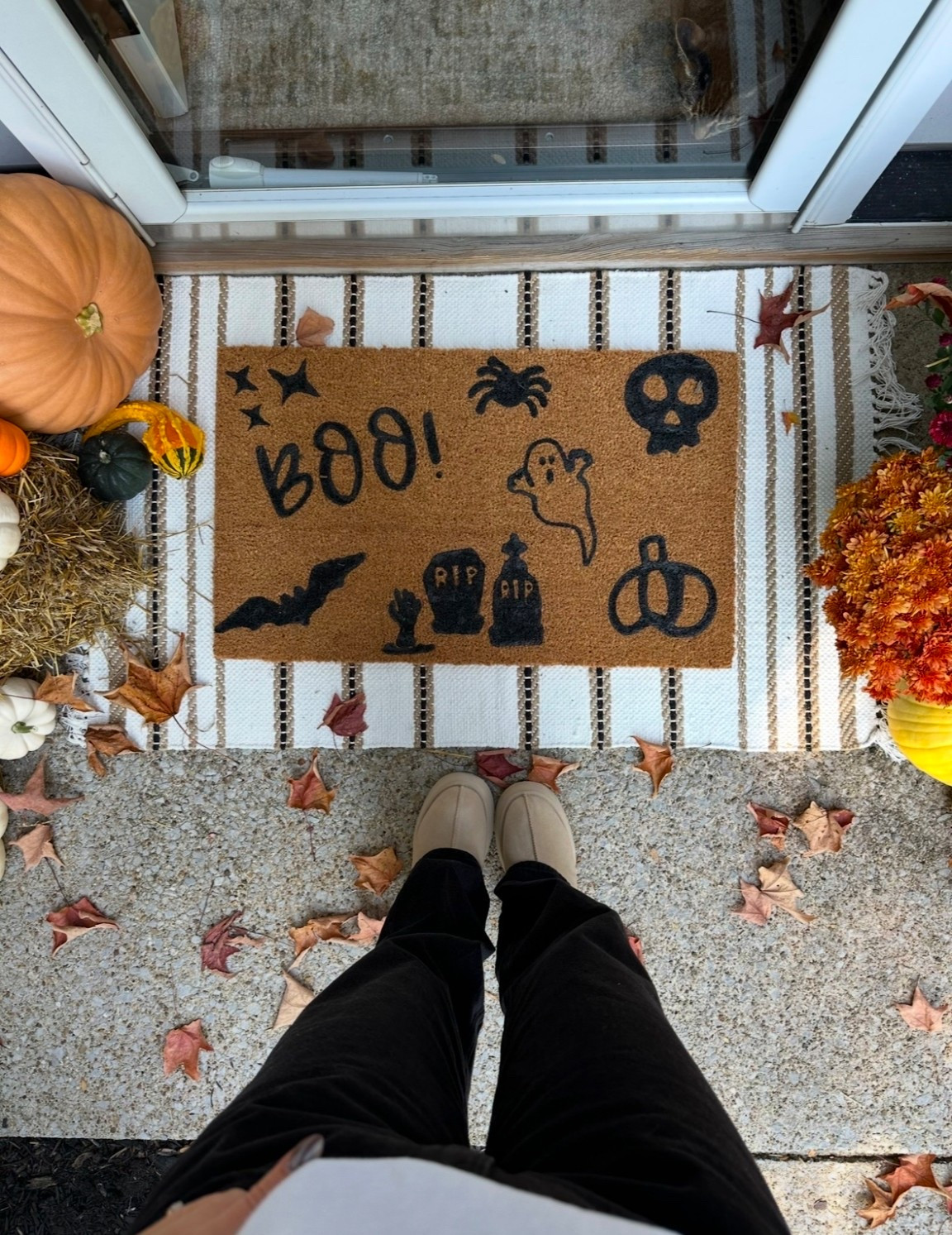 Spooky Halloween doormat! 

#halloweendecor #halloweenhomedecor #halloweenporch #falldecor #fallporchdecor #halloweendoormat #falldoormat

#LTKHome #LTKFallSale #LTKHalloween