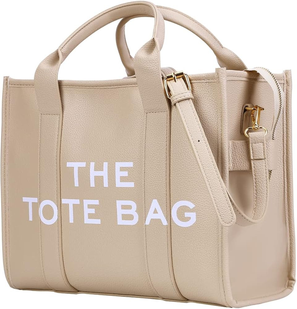 Work Tote Bags for Women - Trendy Personalized Oversized PU Leather Tote Bag Top-Handle Shoulder ... | Amazon (US)