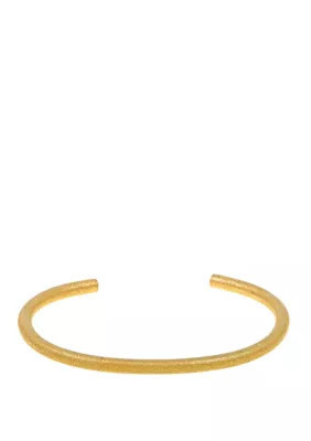Belk & Co Men's Stainless Steel Cuff Bangle With Gold Ip | Belk
