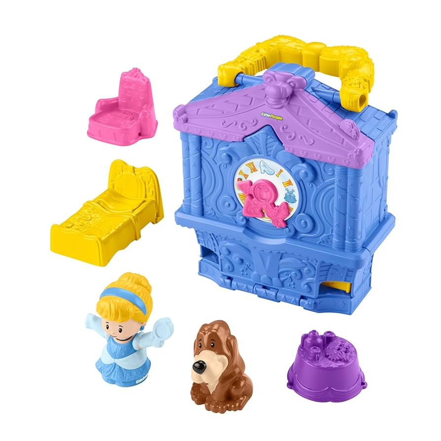 Fisher-Price Little People Toddler Toy Disney Princess Cinderella On-The-Go Playset with Figures ... | Amazon (US)