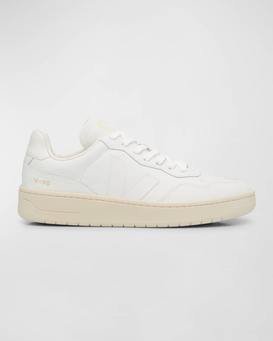VEJA V-90 Low-Top Leather Sneakers | Neiman Marcus