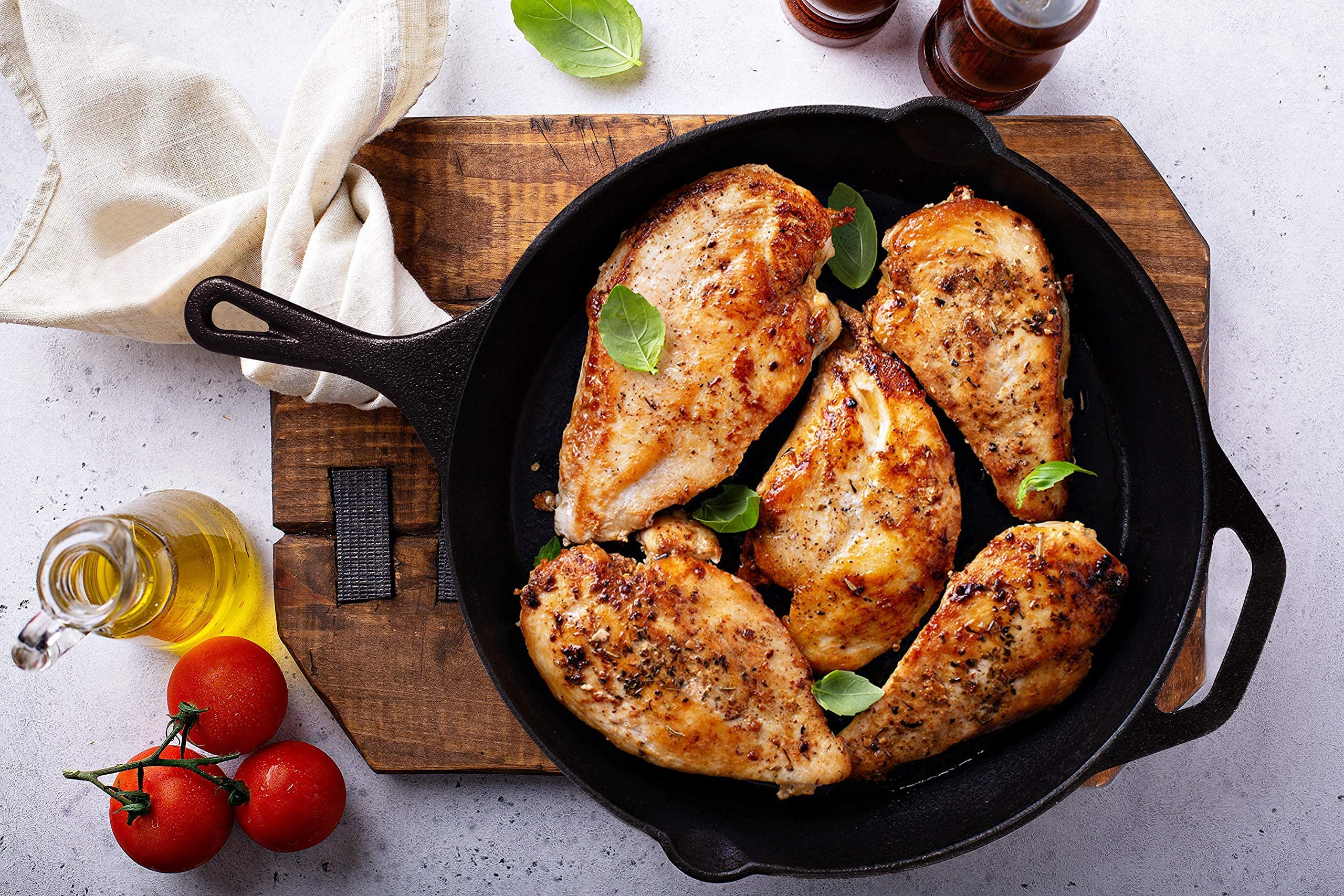 Utopia Kitchen Cast Iron Frying Pan 12 Inch, Cast Iron Chefs Pan, Pre Seasoned Skillet, Safe Gril... | Amazon (US)