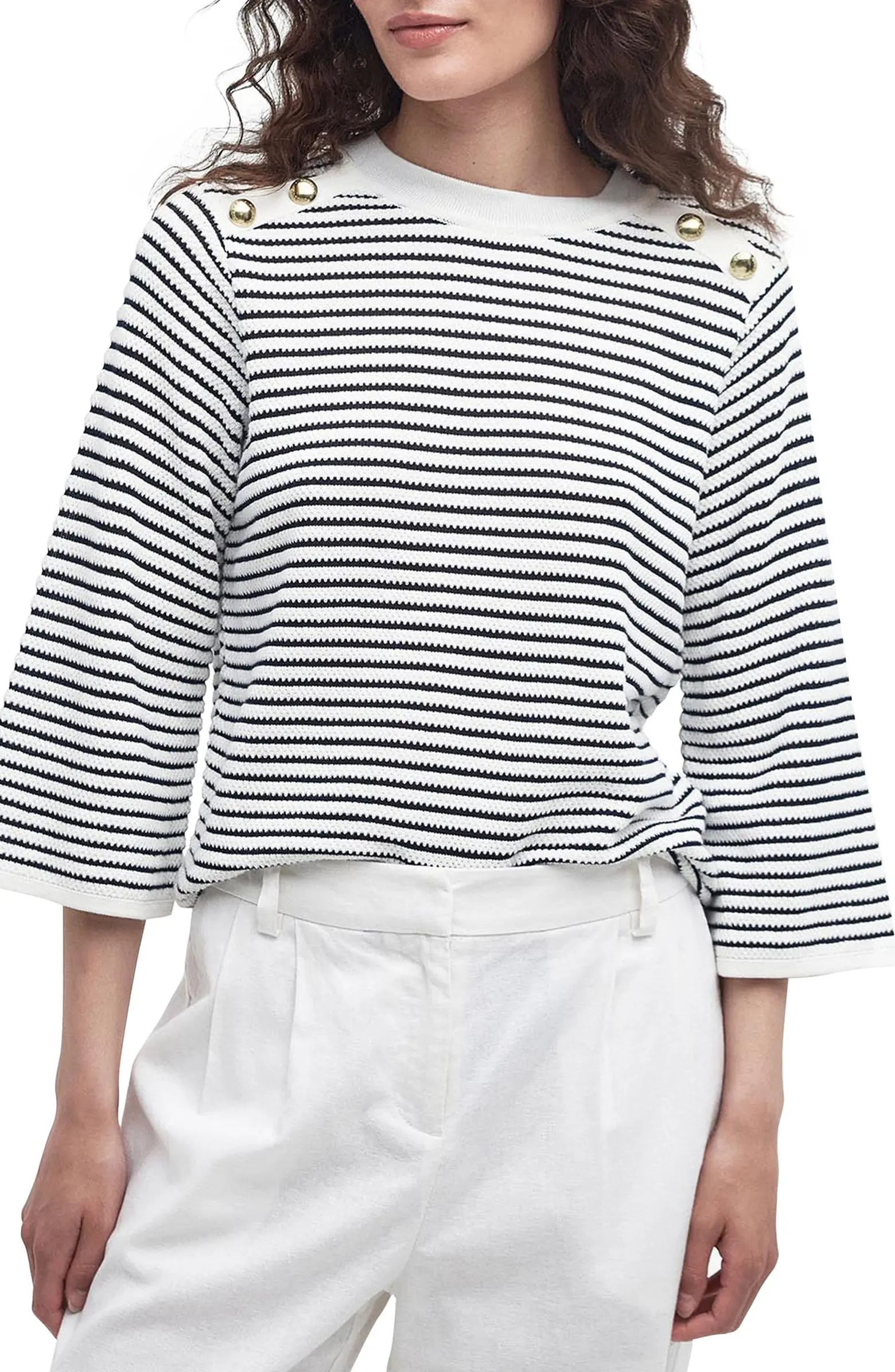 Barbour Macy Stripe Cotton Sweater | Nordstrom | Nordstrom