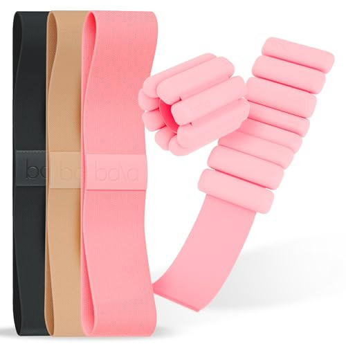 Bangles Wrist & Ankle Weights 2 Pound Pair and Resistance Bands 3 Pack Multicolor – Fitness Bands & Wearable Weights for Strength Training & Toning | Amazon (US)