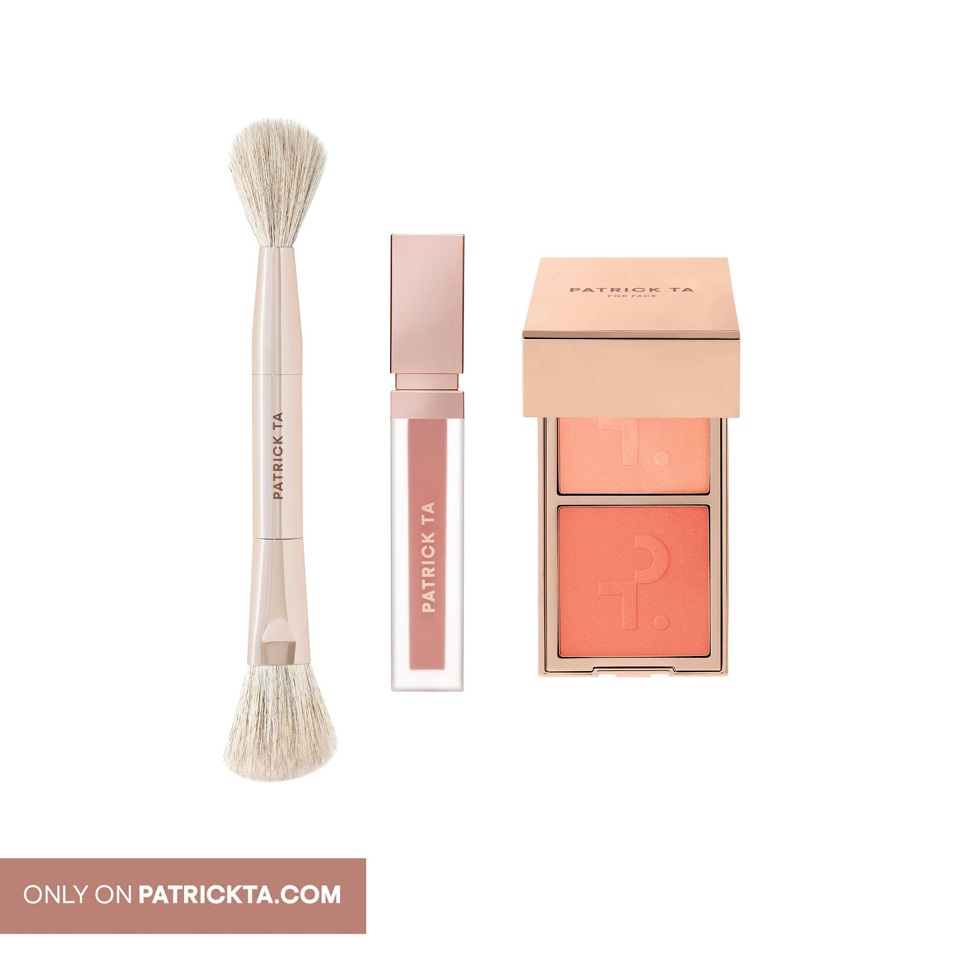 Transition Blush & Brush Set - Quite Confident (Vibrant Coral) / Did You Notice (Peach) | Patrick Ta Beauty