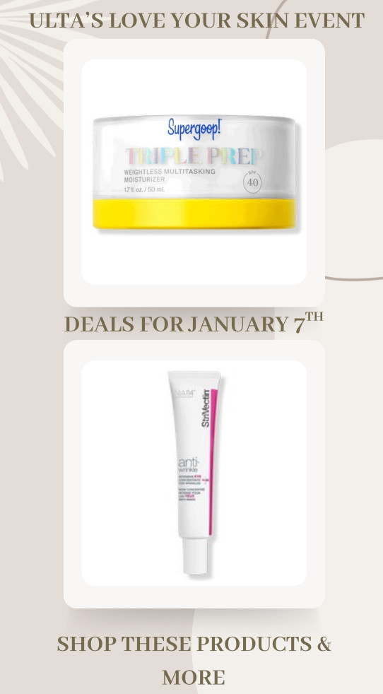 Shop today's deals at Ulta's Love Your Skin Event.
 

 

#LTKOver40 #LTKSaleAlert #LTKBeauty