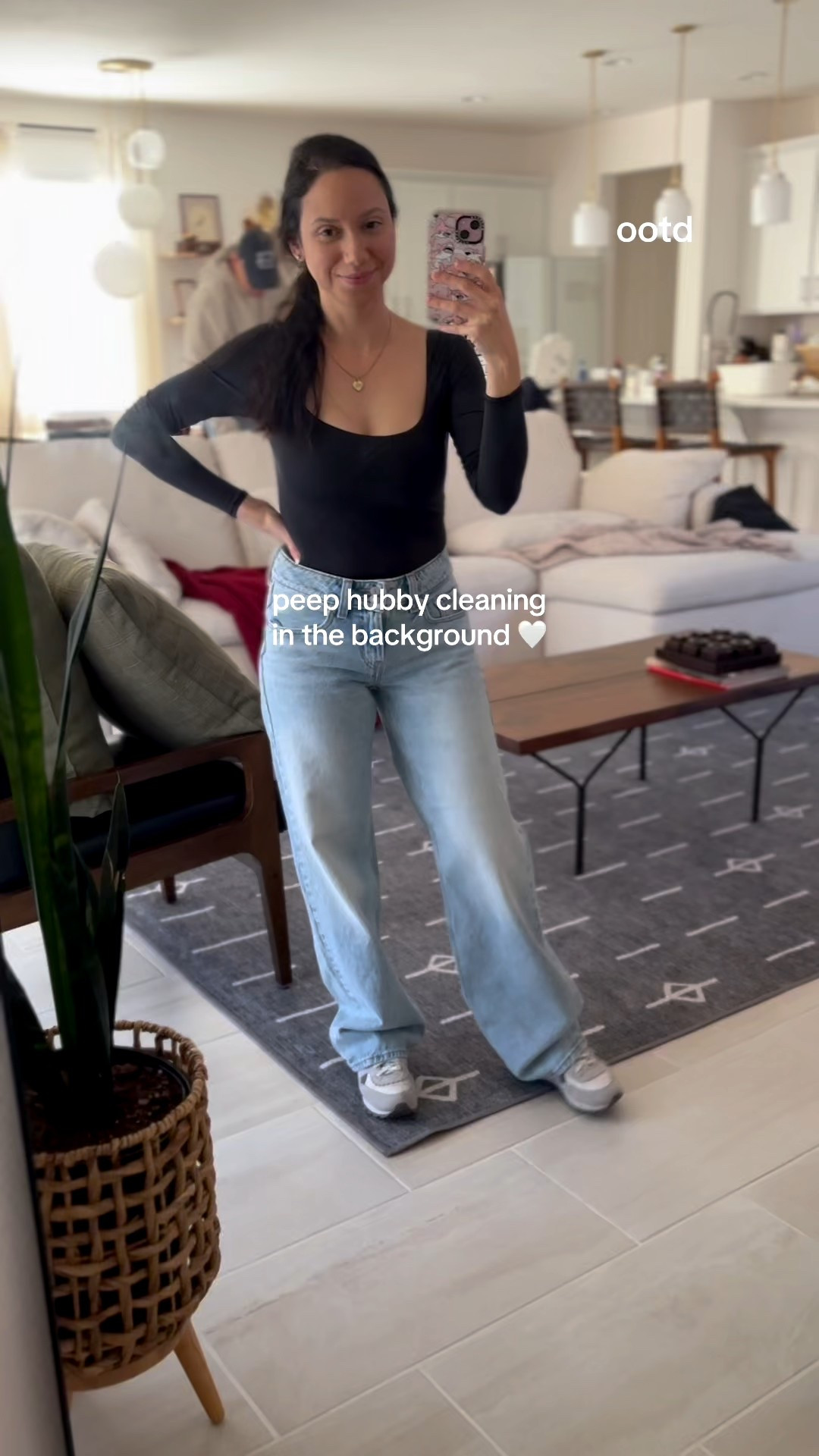 Simple everyday ootd perfect for running after a toddler  ❤️ love this buttery soft long sleeve bodysuit, you can dress it up or dress it down. @lululemon @levi @Target  

#LTKPetite #LTKootd #LTKmomlife