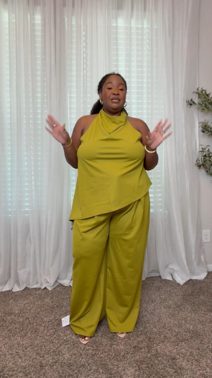 ASOS understood the assignment 😍 This two-piece set is sold separately, so you can mix and match the pieces with other looks too. The flowy fit is so flattering, and this chartreuse/olive shade is perfect for summer. ✨

#LTKootd #LTKgrwm #LTKPlusSize