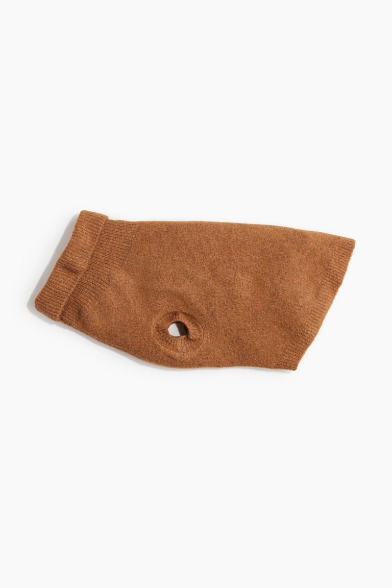 Fine-Knit Dog Sweater - Dark beige melange - Ladies | H&M US | H&M (US + CA)