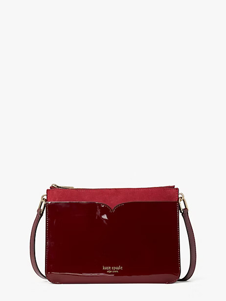 folio patent & suede medium crossbody | Kate Spade (US)