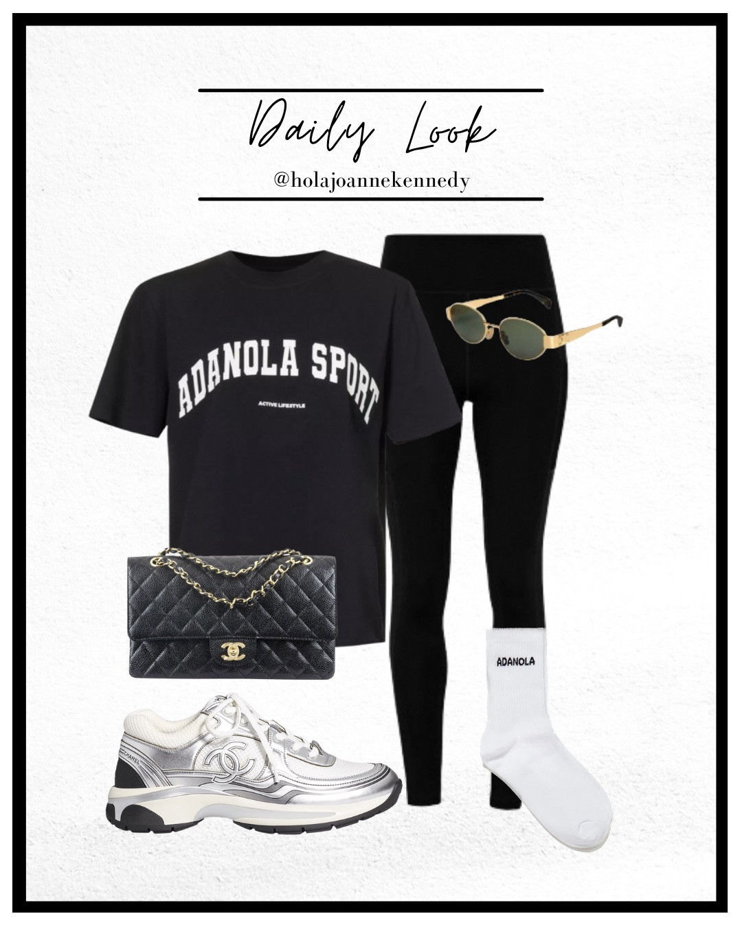 adanola leggings, adanola outfit, black leggings outfit, black t shirt outfit, casual chic style, everyday fashion, off duty style, weekend outfit, luxe casualwear, chanel trainers, white crew socks, sunglasses outfit, minimalist style, athleisure outfit, effortless style, neutral fashion, spring style, summer outfit inspiration, uk fashion creator, elevated basics

#LTKstyletip #LTKuk #LTKeurope