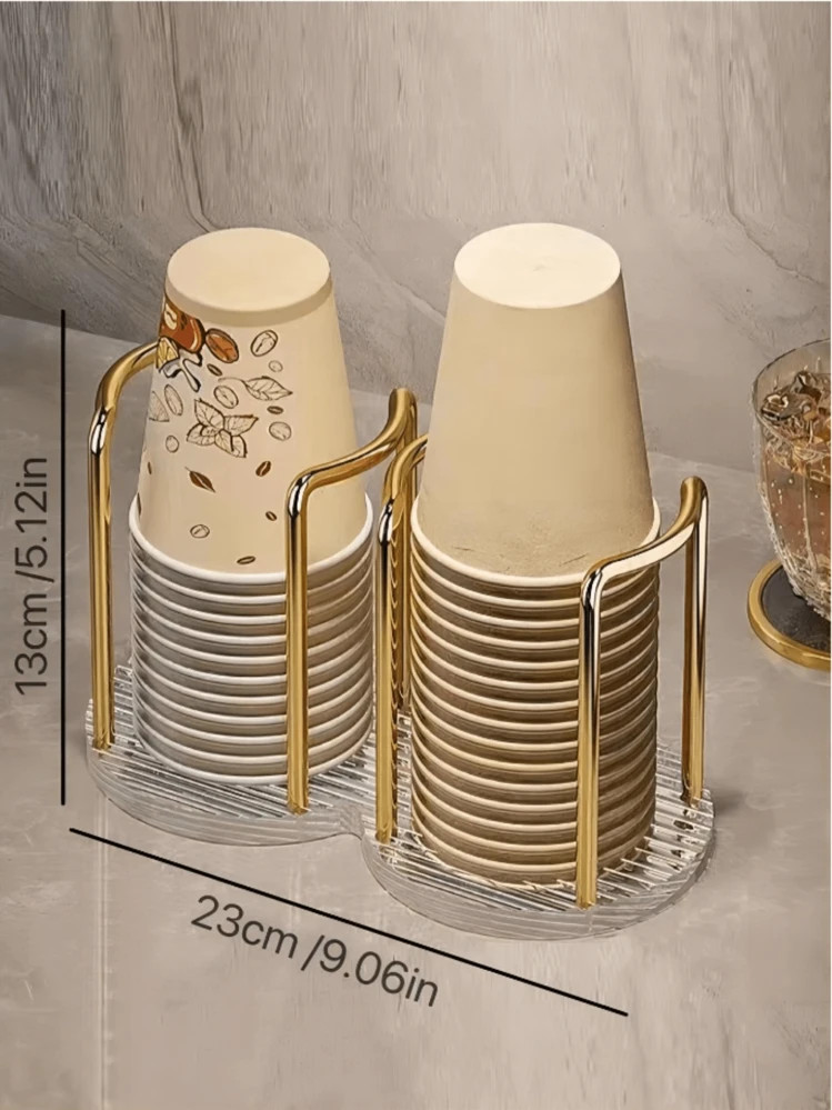 1pc Acrylic Disposable Cup Holder-Single Cup/Double Cup Holder, Multi-Color Storage Rack For Home | SHEIN