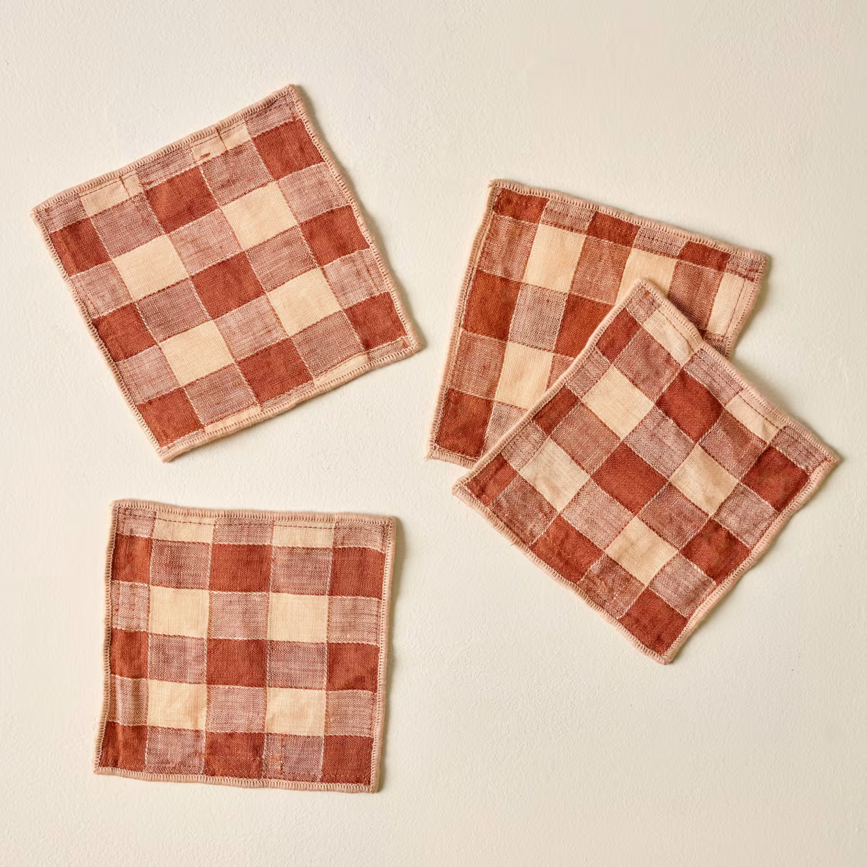Gingham Cocktail Napkins Set of Four | Magnolia