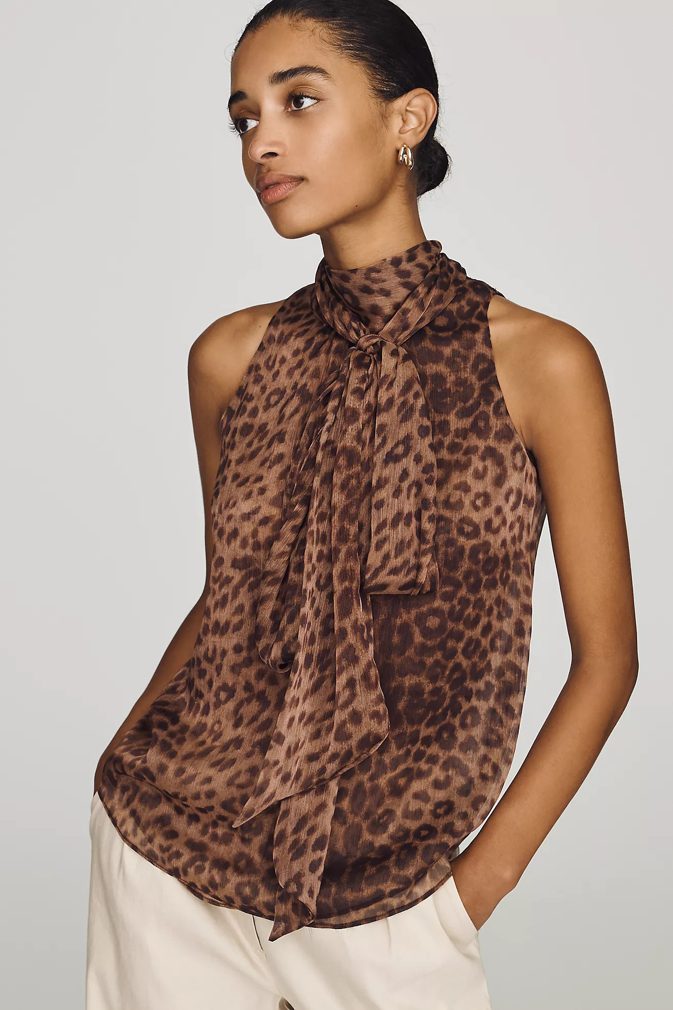 Bardot Arlette Neck-Tie Tank | Anthropologie (US)