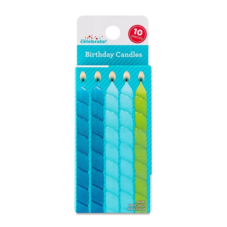 Multicolor Spiral Birthday Candles, 10 Pieces, by Way To Celebrate | Walmart (US)