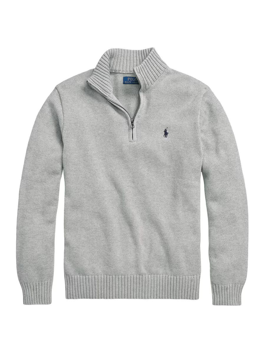 Knit Cotton Quarter-Zip Pullover | Saks Fifth Avenue