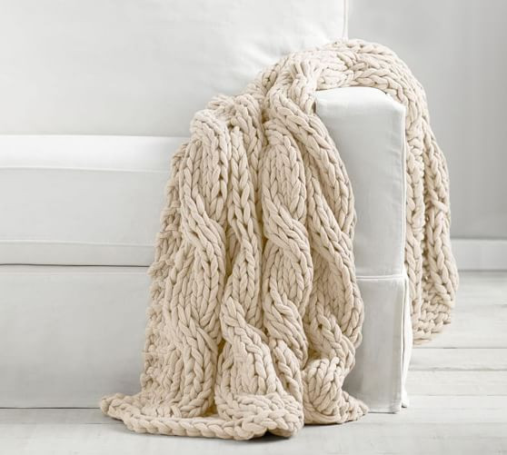 Colossal Handknit Throws | Pottery Barn (US)