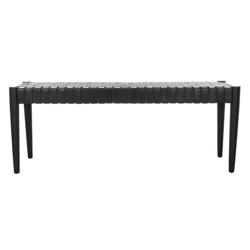 Orin 47" Woven Leather Bench | Wayfair North America