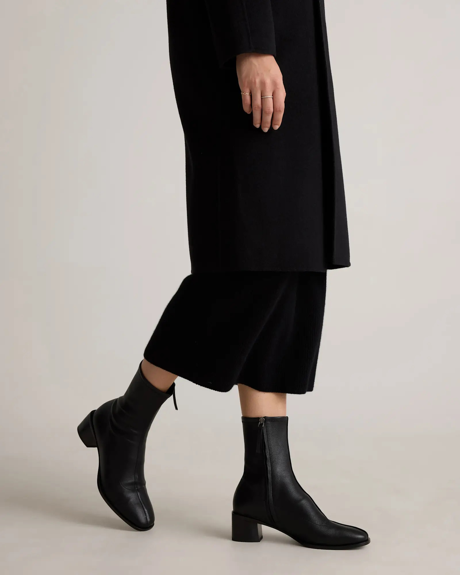 Italian Leather Stretch Sock Bootie | Quince