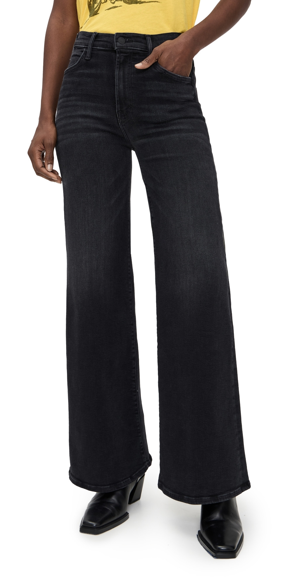 MOTHER The Hustler Roller Sneak Jeans NOT TODAY SATAN 27 | Shopbop