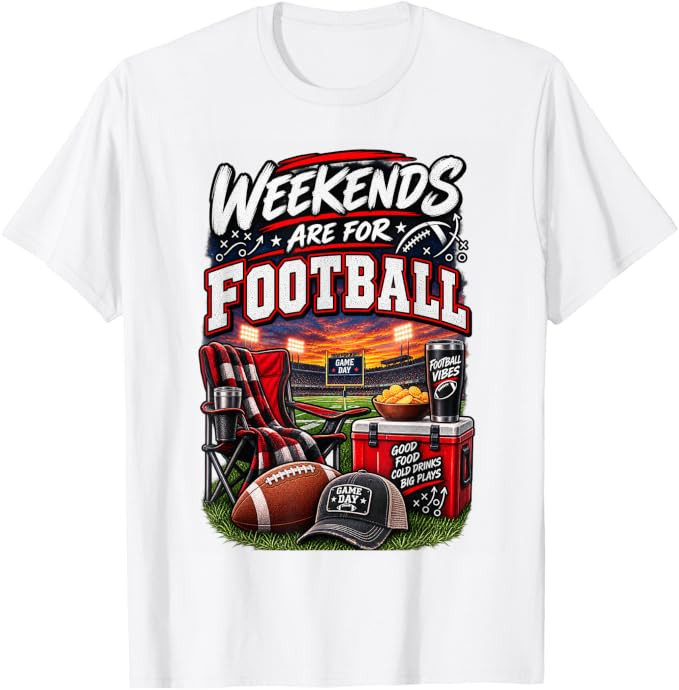 Weekends are for Football Game Day Fan Design T-Shirt | Amazon (US)
