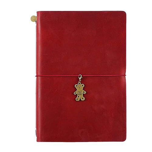 AIGUONIU Genuine Leather TN Travel Notebook Protective Cover Journal Sketchbook Planner Agenda Diary Personal Organizers Noteboo (Red A5) | Amazon (US)
