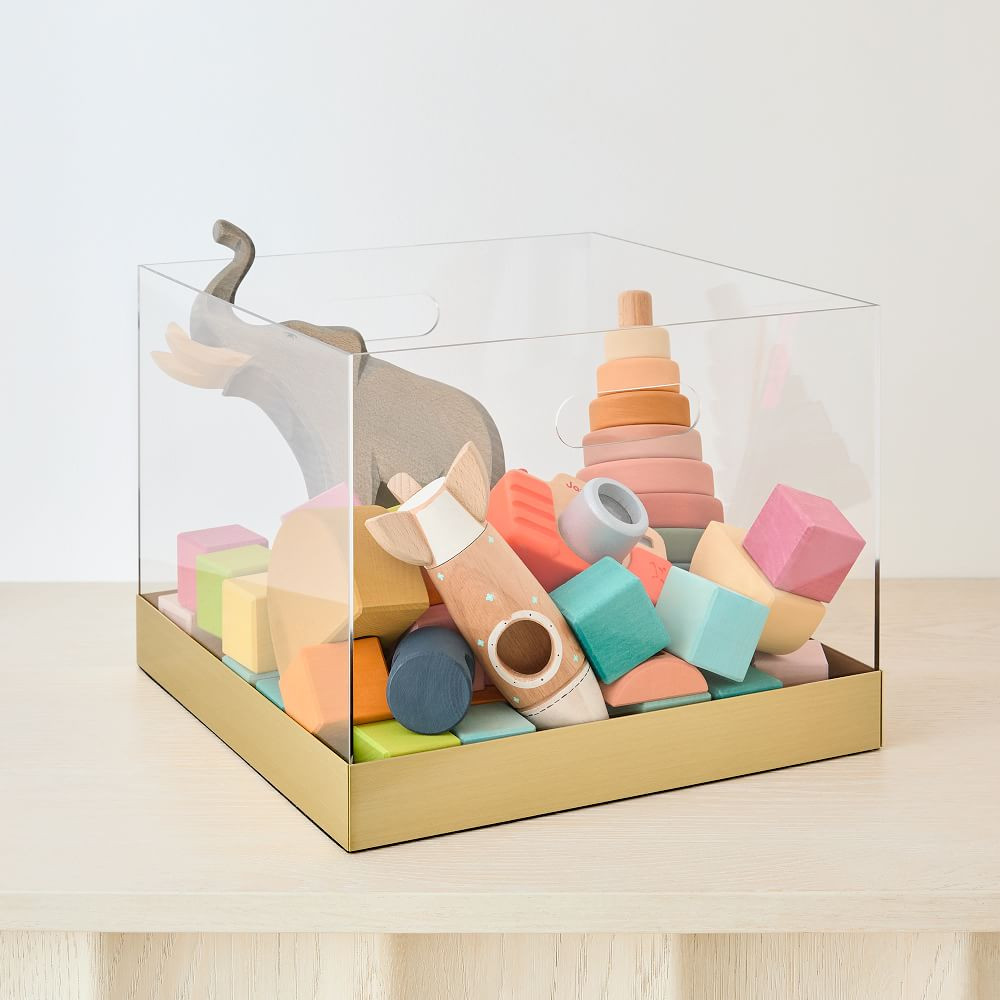 Acrylic Nursery Toy Dump, Brass | West Elm (US)