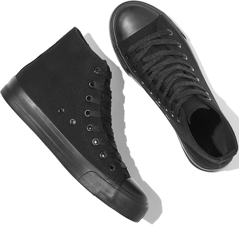 yageyan Womens High Top Canvas Sneakers Lace up Fashion Shoes for Women Casual Classic | Amazon (US)