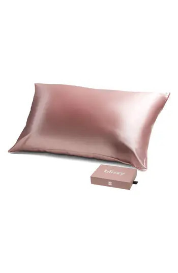 BLISSY Mulberry Silk Pillowcase in Rose at Nordstrom Rack, Size Standard | Nordstrom Rack