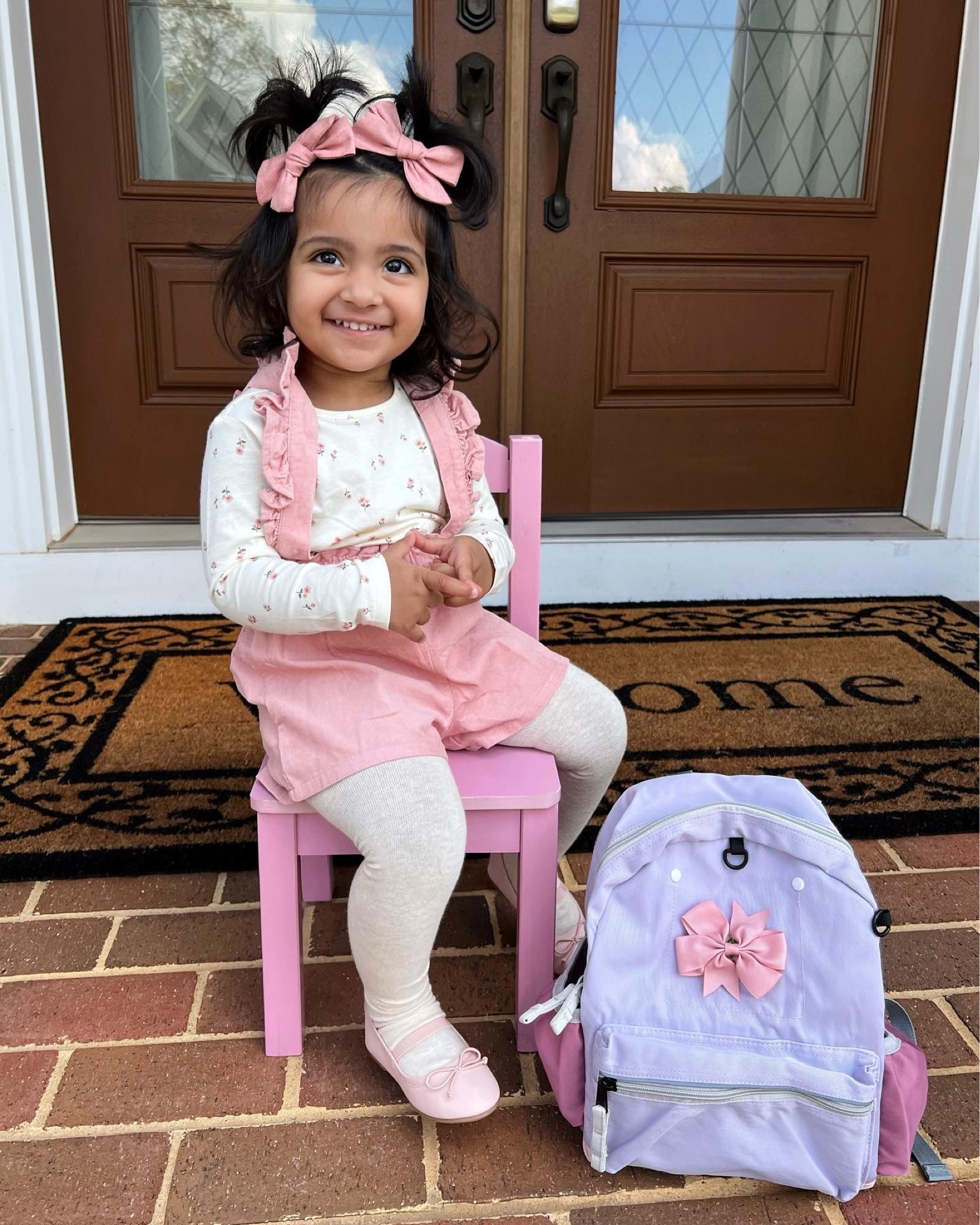 Preschool outfit toddler girl classy muave backpack Amazon set hair bows first day #preschooloutfit #toddlerset #amazonkids

#LTKfamily #LTKkids #LTKbaby